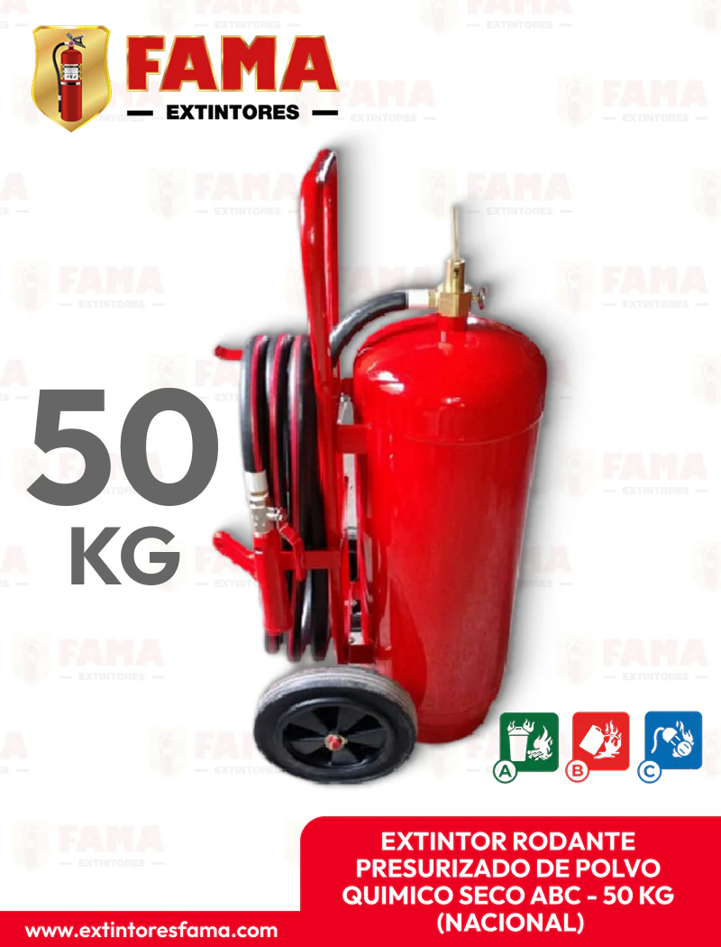 EXTINTOR NACIONAL PQS ABC DE 50 KG – PRESURIZADO